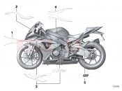 BMW Motorrad BMW 2014 S models HP4 (0D01, 0D11) Stick-on label