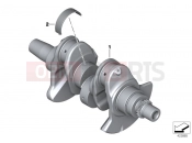 BMW Motorrad BMW 2014 F-Models K7x F 800 GT (0B03, 0B13) Crankshaft with bearing shells