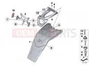 BMW Motorrad BMW 2014 F-Models K7x F 800 GT (0B03, 0B13) License-plate carrier / splash guard