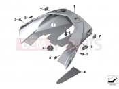 BMW Motorrad BMW 2014 F-Models K7x F 800 GT (0B03, 0B13) Rear trim panel, center