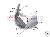 BMW Motorrad BMW 2014 F-Models K7x F 800 GT (0B03, 0B13) Trim cover upper section