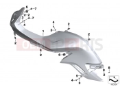 BMW Motorrad BMW 2014 F-Models K7x F 800 GT (0B03, 0B13) Trim panel, side section, upper