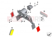 BMW Motorrad BMW 2014 F-Models K7x F 800 GT (0B03, 0B13) License plate bracket US / reflectors