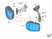 BMW Motorrad BMW 2014 F-Models K7x F 800 GT (0B03, 0B13) LED linear strobe lamp, blue
