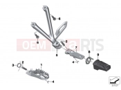 BMW Motorrad BMW 2012 R-Models K5x R 1200 GS Adve. (0A02, 0A12) Front and rear footpeg
