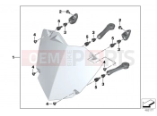 BMW Motorrad BMW 2012 R-Models K5x R 1200 GS Adve. (0A02, 0A12) Set of headlight guards