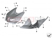 BMW Motorrad BMW 2012 S models HP4 (0D01, 0D11) Tank cover, center