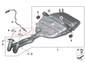 BMW Motorrad BMW 2012 C-Models C 650 GT (0133, 0134) Exhaust system parts with mounts