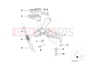 BMW Motorrad BMW 2004 F-Models F 650 GS 04 (0175,0185) Footpeg plate/Front footpeg