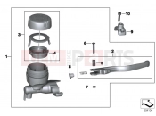 BMW Motorrad BMW 2015 F-Models K7x F 800 GS 17 (0B07, 0B17) Handbrake assembly handlebar clamp M6