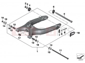BMW Motorrad BMW 2015 F-Models K7x F 800 GS 17 (0B07, 0B17) Rear wheel swinging arm