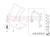 BMW Motorrad BMW 2015 F-Models K7x F 800 GS 17 (0B07, 0B17) Touring windshield with mount