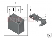 BMW Motorrad BMW 2015 F-Models K7x F 800 GS 17 (0B07, 0B17) Battery with bracket