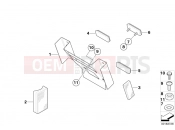 BMW Motorrad BMW 2015 F-Models K7x F 800 GS 17 (0B07, 0B17) License plate bracket US / reflectors