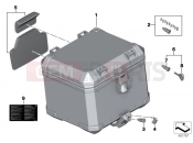 BMW Motorrad BMW 2015 F-Models K7x F 800 GS 17 (0B07, 0B17) Aluminum TopCase