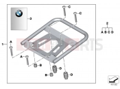 BMW Motorrad BMW 2015 F-Models K7x F 800 GS 17 (0B07, 0B17) Set, Top Case carriers, aluminum