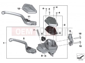 BMW Motorrad BMW 2015 R-Models K5x R 1200 GS Adve. (0A02, 0A12) Handbrake lever