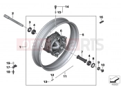 BMW Motorrad BMW 2015 R-Models K5x R 1200 GS Adve. (0A02, 0A12) Spoke wheel front