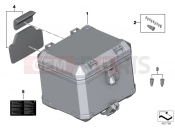 BMW Motorrad BMW 2015 R-Models K5x R 1200 GS Adve. (0A02, 0A12) Aluminum TopCase