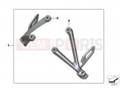 BMW Motorrad BMW 2015 R-Models K5x R 1200 GS Adve. (0A02, 0A12) Set footrest bracket black