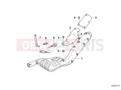BMW Motorrad BMW 1994 R-Models 4V R 850 R 94 (0401,0406) Muffler