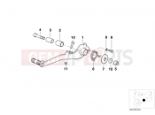 BMW Motorrad BMW 1994 R-Models 4V R 850 R 94 (0401,0406) Brake pedal