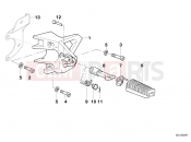 BMW Motorrad BMW 1994 R-Models 4V R 850 R 94 (0401,0406) Footpeg plate/Front footpeg