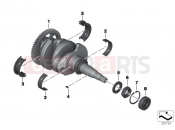 BMW Motorrad BMW 2017 R-Models K5x R 1200 RT (0A03, 0A13) Crankshaft with bearing