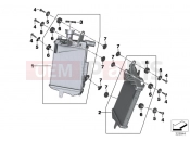 BMW Motorrad BMW 2017 R-Models K5x R 1200 RT (0A03, 0A13) Engine radiator with mounting hardware