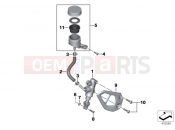 BMW Motorrad BMW 2017 R-Models K5x R 1200 RT (0A03, 0A13) Rear brake master cylinder w container