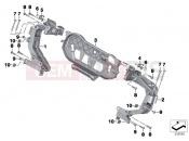 BMW Motorrad BMW 2017 R-Models K5x R 1200 RT (0A03, 0A13) Trim bracket, front