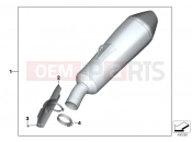 BMW Motorrad BMW 2017 R-Models K5x R 1200 RT (0A03, 0A13) Sport muffler