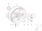 BMW Motorrad BMW 2005 R-Models 4V R 850 R 02 (0428) Cast rim, rear