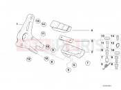BMW Motorrad BMW 2005 R-Models 4V R 850 R 02 (0428) Footpeg plate/Front footpeg