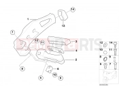 BMW Motorrad BMW 2005 R-Models 4V R 850 R 02 (0428) Footpeg plate/Rear footpeg