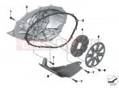 BMW Motorrad BMW 2018 K models 6-cylinder K 1600 Bagger (0F51, 0F53) Engine housing cover, right