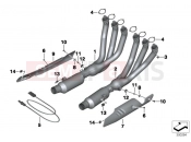 BMW Motorrad BMW 2018 K models 6-cylinder K 1600 Bagger (0F51, 0F53) Exhaust manifold
