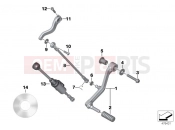 BMW Motorrad BMW 2018 K models 6-cylinder K 1600 Bagger (0F51, 0F53) External gearshift parts/Shift lever