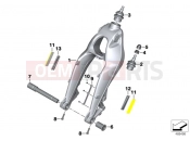 BMW Motorrad BMW 2018 K models 6-cylinder K 1600 Bagger (0F51, 0F53) Wheel carrier