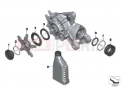 BMW Motorrad BMW 2018 K models 6-cylinder K 1600 Bagger (0F51, 0F53) Right-angle gearbox, single parts