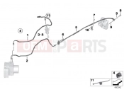 BMW Motorrad BMW 2018 K models 6-cylinder K 1600 Bagger (0F51, 0F53) Brake line, Integral ABS, rear