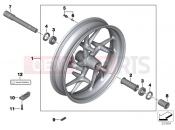 BMW Motorrad BMW 2018 K models 6-cylinder K 1600 Bagger (0F51, 0F53) Cast wheel, TPM, front