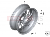 BMW Motorrad BMW 2018 K models 6-cylinder K 1600 Bagger (0F51, 0F53) Cast rim, rear