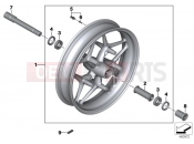 BMW Motorrad BMW 2018 K models 6-cylinder K 1600 Bagger (0F51, 0F53) Cast rim, front