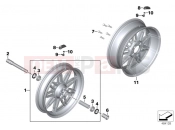 BMW Motorrad BMW 2018 K models 6-cylinder K 1600 Bagger (0F51, 0F53) Forged wheels