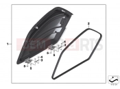 BMW Motorrad BMW 2018 K models 6-cylinder K 1600 Bagger (0F51, 0F53) Case lid at lowe part of case