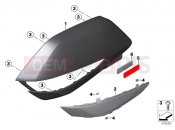 BMW Motorrad BMW 2018 K models 6-cylinder K 1600 Bagger (0F51, 0F53) Trim panels case lid