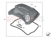BMW Motorrad BMW 2018 K models 6-cylinder K 1600 Bagger (0F51, 0F53) Top Case cover