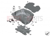 BMW Motorrad BMW 2018 K models 6-cylinder K 1600 Bagger (0F51, 0F53) Top Case bottom section