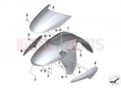 BMW Motorrad BMW 2018 K models 6-cylinder K 1600 Bagger (0F51, 0F53) Front wheel fender